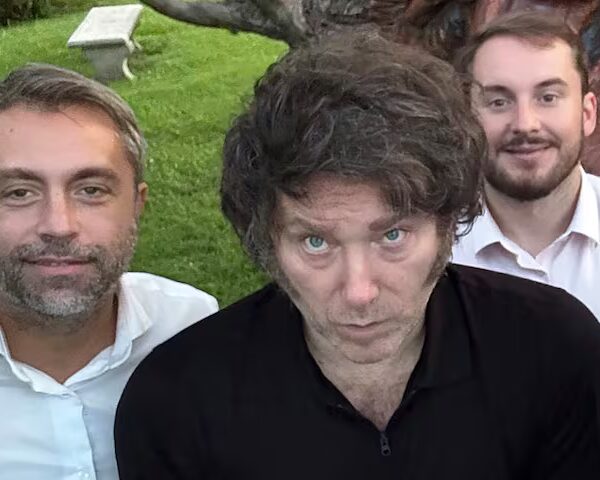 Federico Furiase, Javier Milei y Felipe Nuñez.