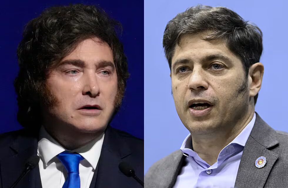 Javier Milei y Axel Kicillof.