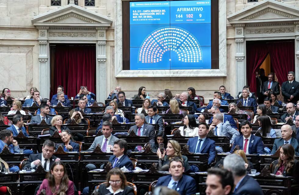Edia sanción para la reforma del Banco Central
